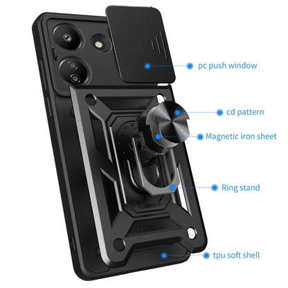 Funda para Xiaomi Redmi 13C 5G, Techsuit, CamShield, Rosa