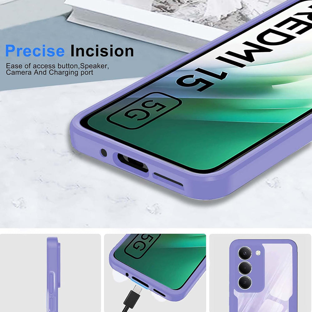 Funda para Xiaomi Redmi 15 5G / 15 4G, Techsuit, ColorVerse 360, Morado