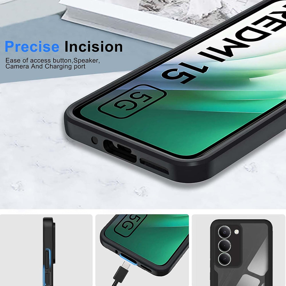 Funda para Xiaomi Redmi 15 5G / 15 4G, Techsuit, ColorVerse 360, Negra