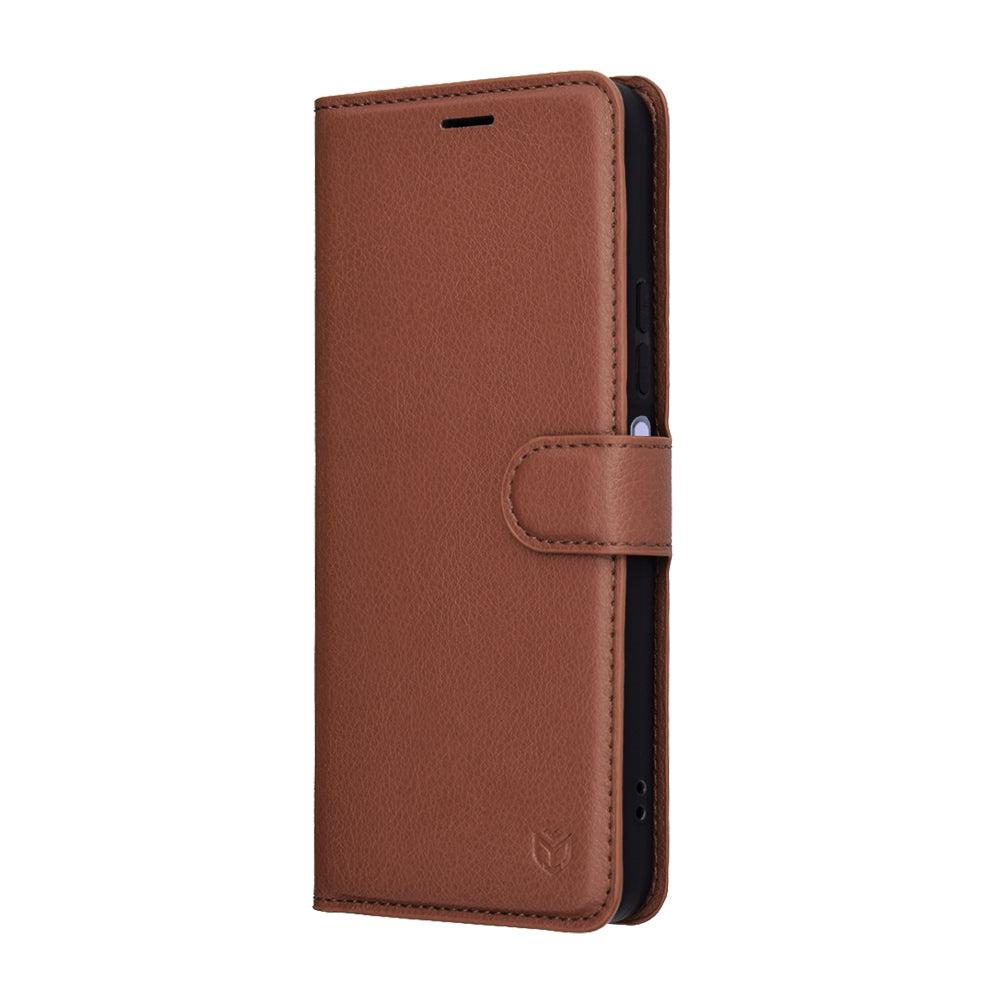 Case for Xiaomi Redmi 15 5G / 15 4G, Techsuit, Leather Folio, Brown