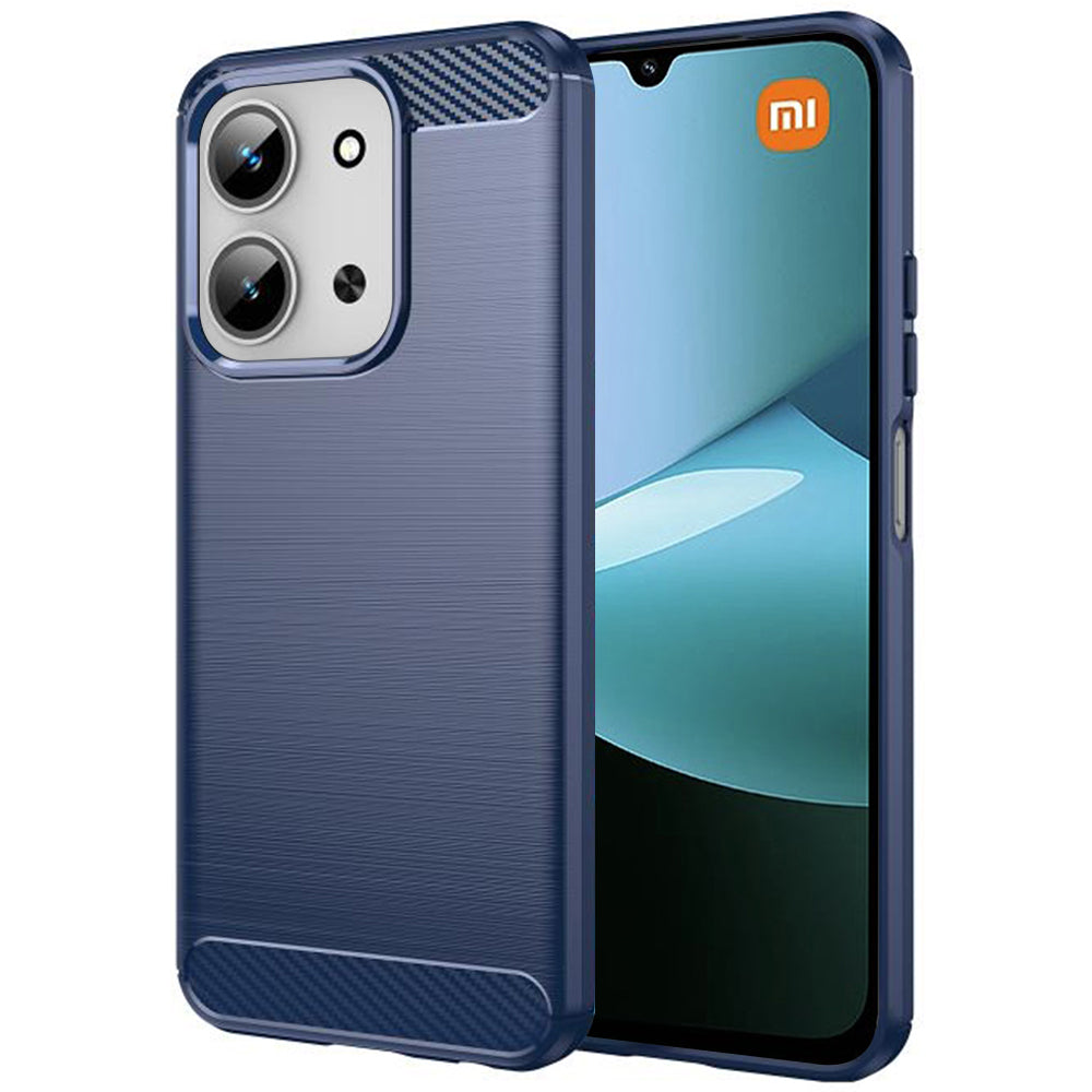 Funda para Xiaomi Redmi 15C 5G / 15C 4G, Techsuit, Carbono, Azul