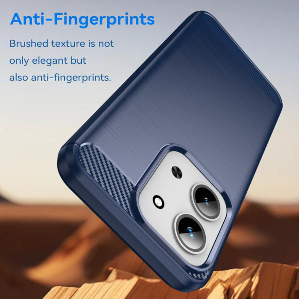 Funda para Xiaomi Redmi 15C 5G / 15C 4G, Techsuit, Carbono, Azul