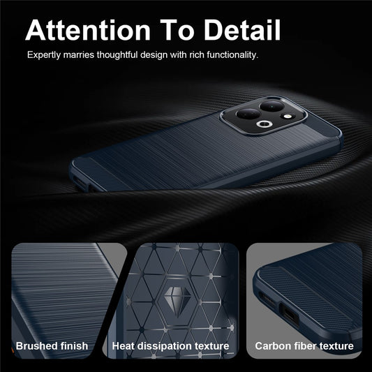 Funda para Xiaomi Redmi 17 5G / 17 4G, Techsuit, Carbono, Azul
