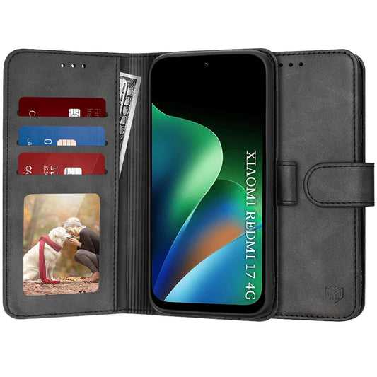 Funda para Xiaomi Redmi 17 5G / 17 4G, Techsuit, Diary Book, Negra