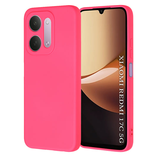 Funda para Xiaomi Redmi 17C 5G, Techsuit, SoftFlex, rosa oscuro
