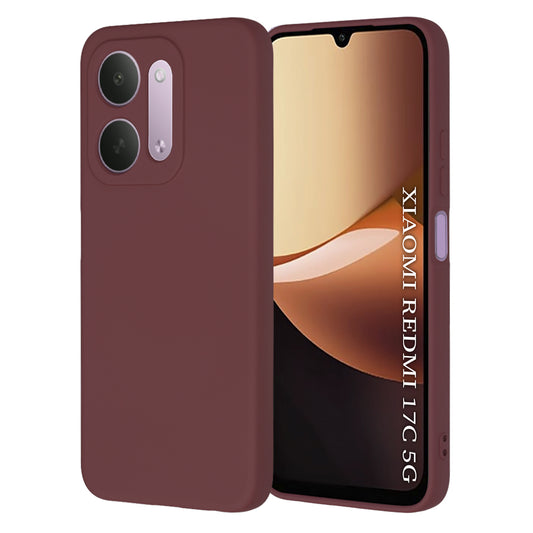 Funda para Xiaomi Redmi 17C 5G, Techsuit, SoftFlex, color burdeos