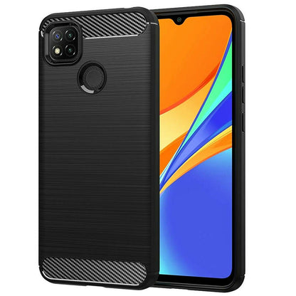 Funda para Xiaomi Redmi 9C NFC / 9C, Techsuit, Carbono, Negra