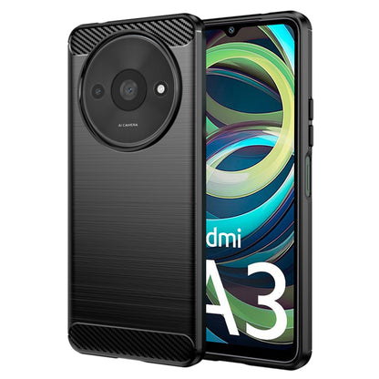 Funda para Xiaomi Redmi A3x / A3, Techsuit, Carbono, Negra