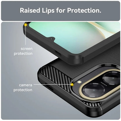 Funda para Xiaomi Redmi A5 4G (Estándar), Techsuit, Carbono, Negra