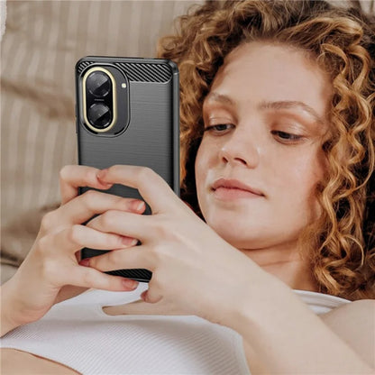 Funda para Xiaomi Redmi A5 4G (Estándar), Techsuit, Carbono, Negra