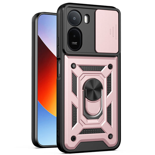 Funda para Xiaomi Redmi A7 Pro 4G, Techsuit, CamShield, Rosa Dorado
