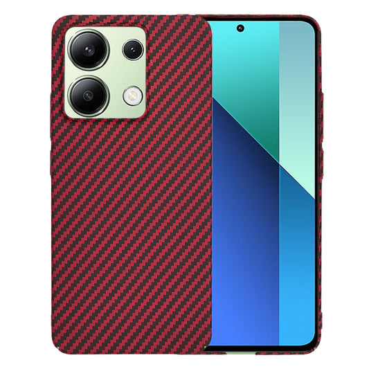 Funda para Xiaomi Redmi Note 13 4G, Techsuit, Carbonite FiberShell, Roja