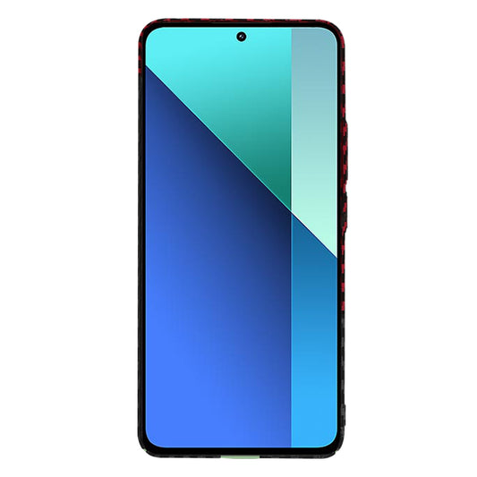 Funda para Xiaomi Redmi Note 13 4G, Techsuit, Carbonite FiberShell, Negra Roja