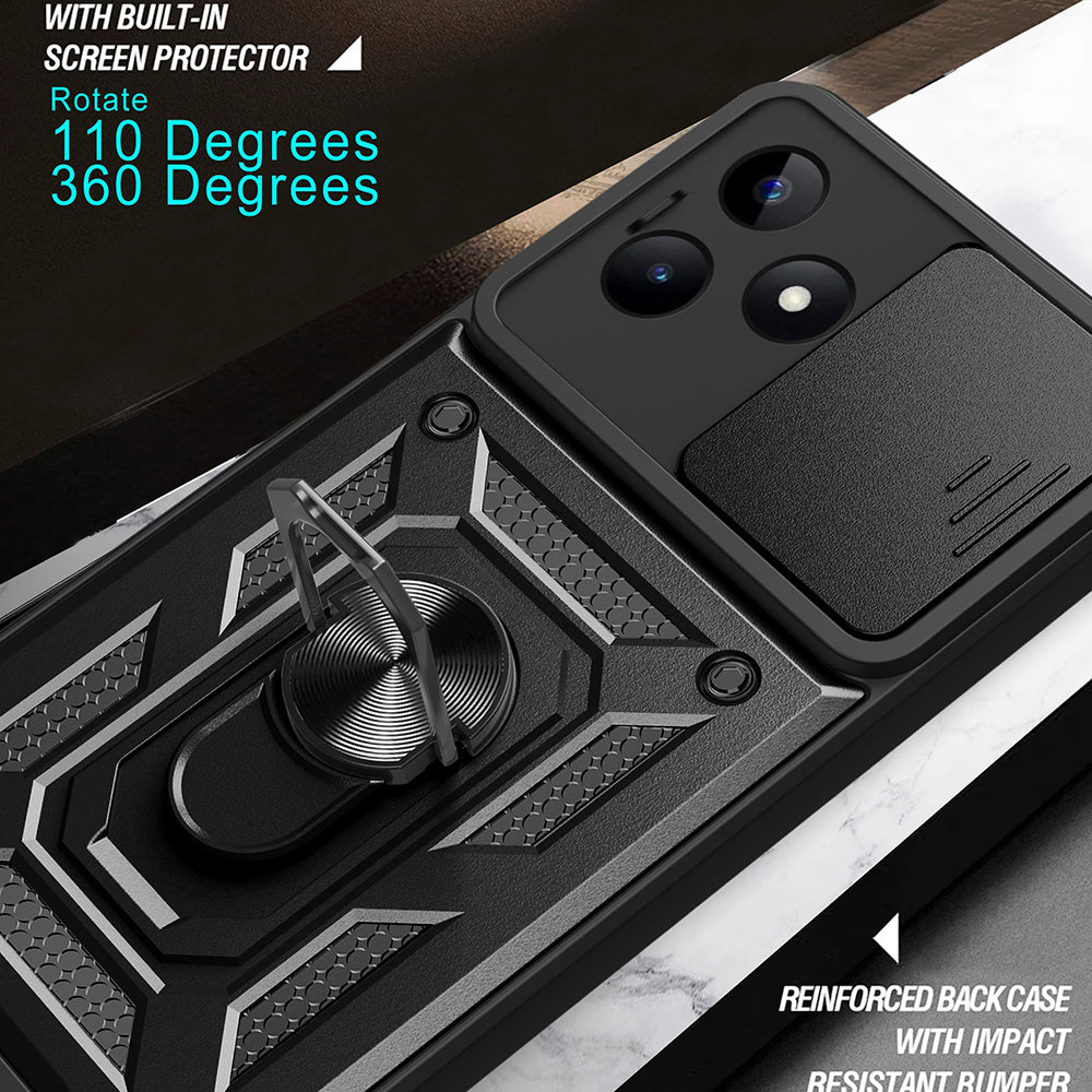 Funda para Xiaomi Redmi Note 13 5G, Techsuit, CamShield, Negra