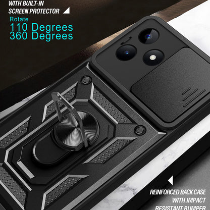 Funda para Xiaomi Redmi Note 13 5G, Techsuit, CamShield, Negra