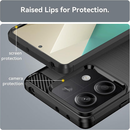 Funda para Xiaomi Redmi Note 13 5G, Techsuit, Carbono, Negra