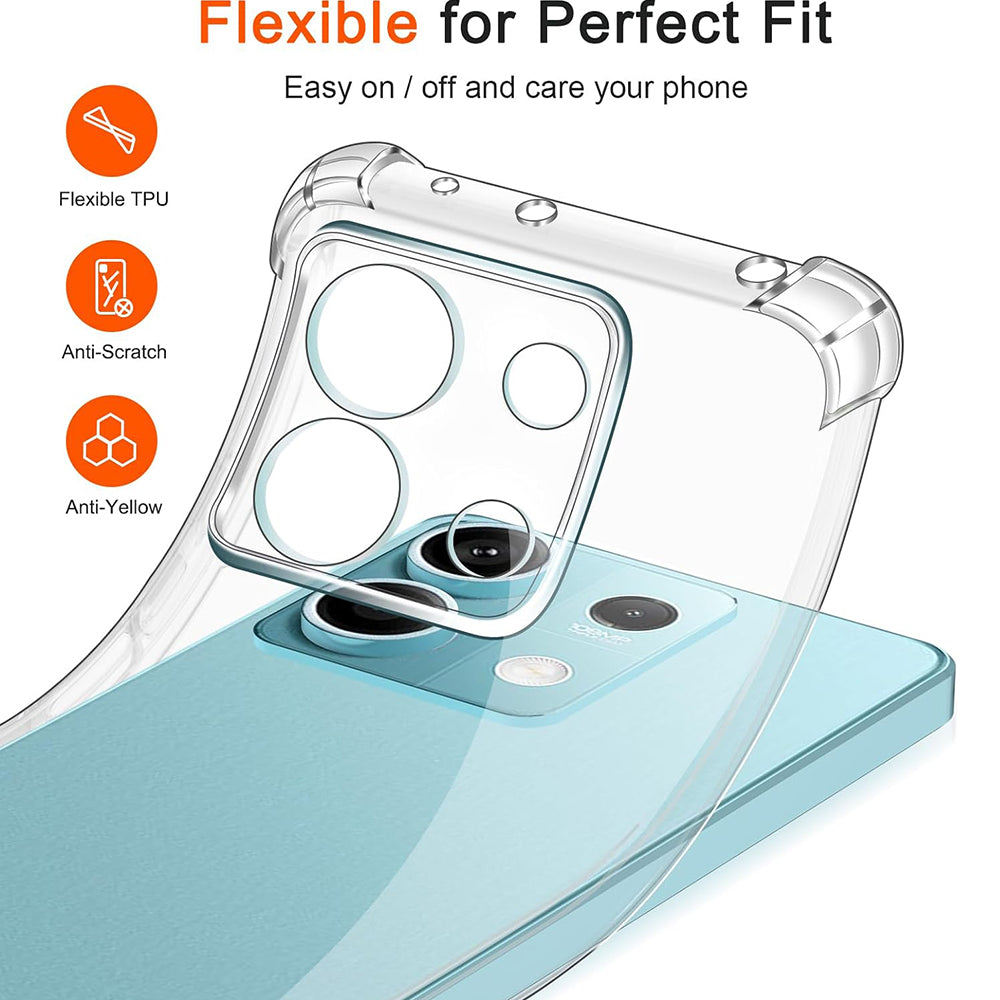 Funda para Xiaomi Redmi Note 13 5G, Techsuit, Antigolpes Transparente, Transparente