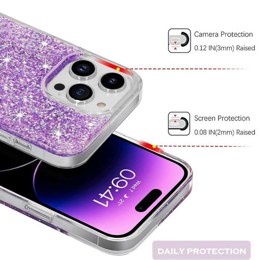 Funda para Xiaomi Redmi Note 13 5G, Techsuit, Brillo Centelleante, Azul
