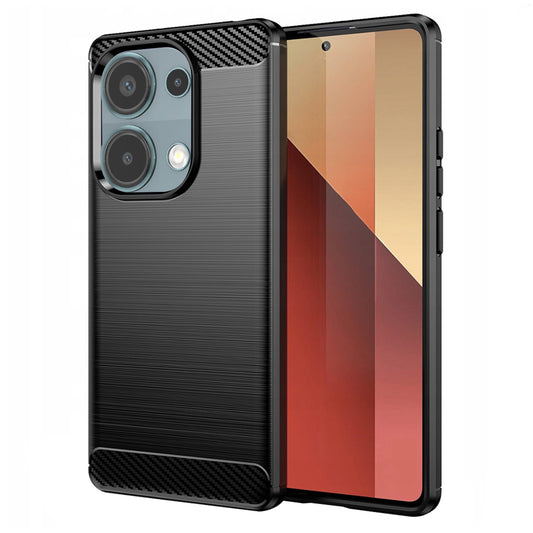 Funda para Xiaomi Redmi Note 13 Pro 4G / Poco M6 Pro 4G, Techsuit, Carbono, Negra