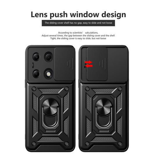 Funda para Xiaomi Redmi Note 13 Pro 4G / Poco M6 Pro 4G, Techsuit, CamShield, Negra
