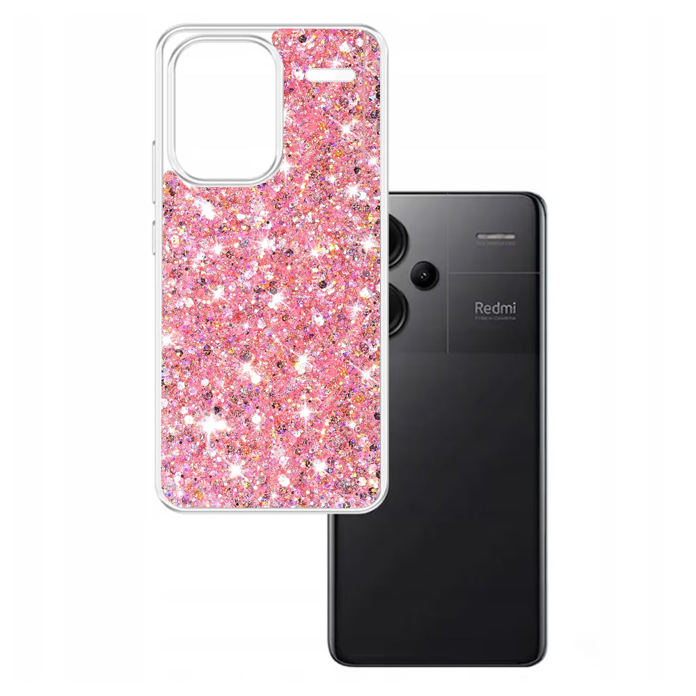 Funda para Xiaomi Redmi Note 13 Pro+, Techsuit, Brillo Centelleante, Rosa