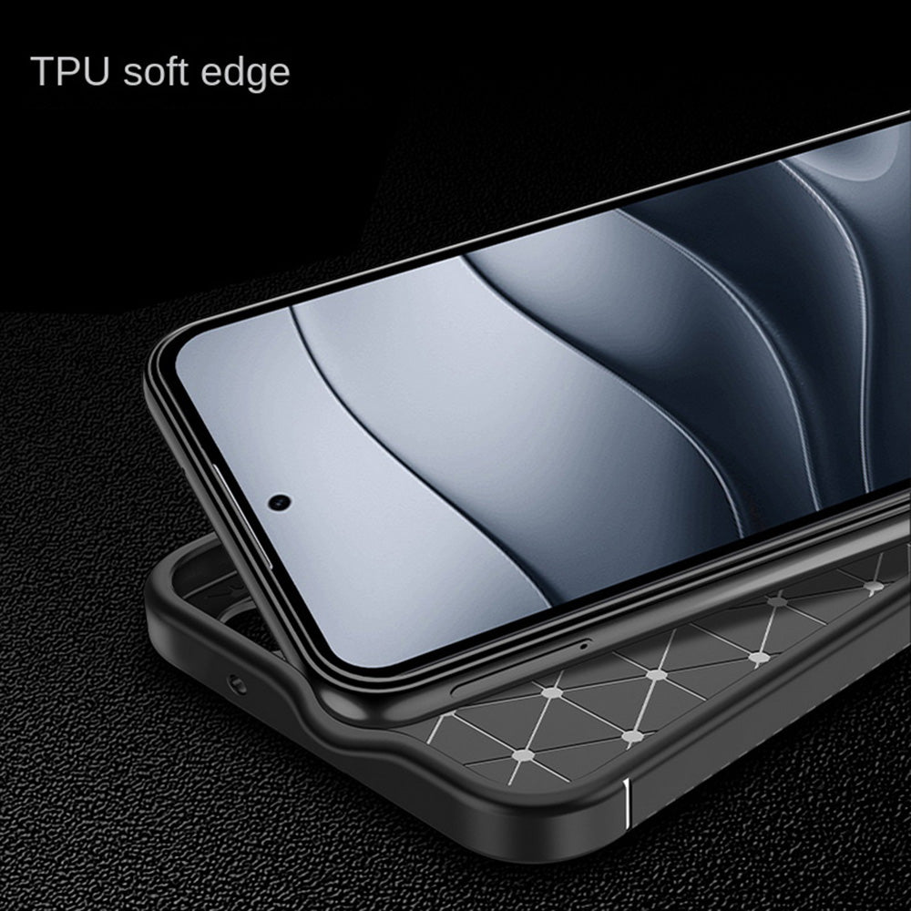 Funda para Xiaomi Redmi Note 14 4G (Regional), Techsuit, Fibra de Carbon, Negra