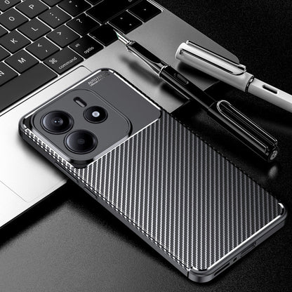 Funda para Xiaomi Redmi Note 14 4G (Regional), Techsuit, Fibra de Carbon, Negra