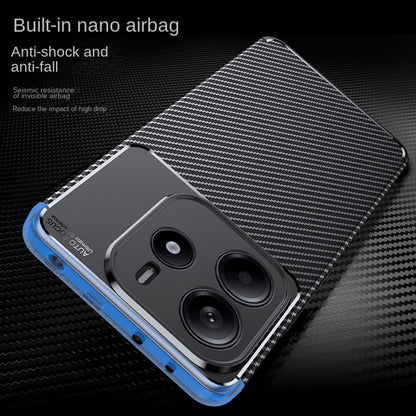 Funda para Xiaomi Redmi Note 14 4G (Regional), Techsuit, Fibra de Carbon, Negra