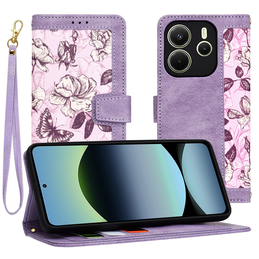 Funda para Xiaomi Redmi Note 14 4G (Regional), Techsuit, FlipCraft, Morado