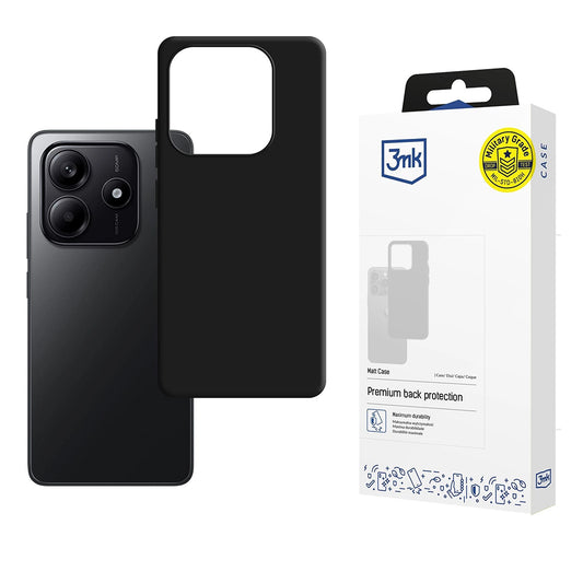 Funda para Xiaomi Redmi Note 14 4G (Estándar), 3MK, Negra Mate