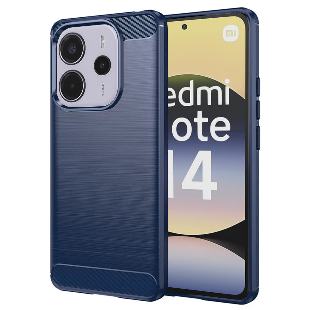 Case for Xiaomi Redmi Note 14 4G (Standard), Techsuit, Carbon, Blue