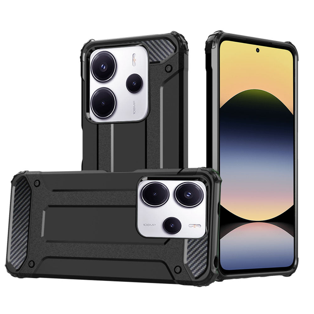 Case for Xiaomi Redmi Note 14 4G (Standard), Techsuit, Hybrid Armor, Black