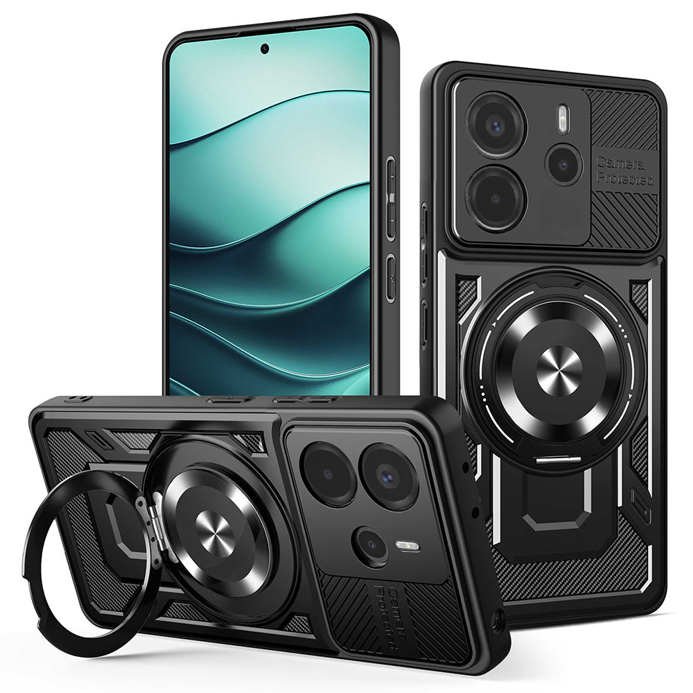 Funda para Xiaomi Redmi Note 14 5G, Techsuit, RuggedCam, Negra