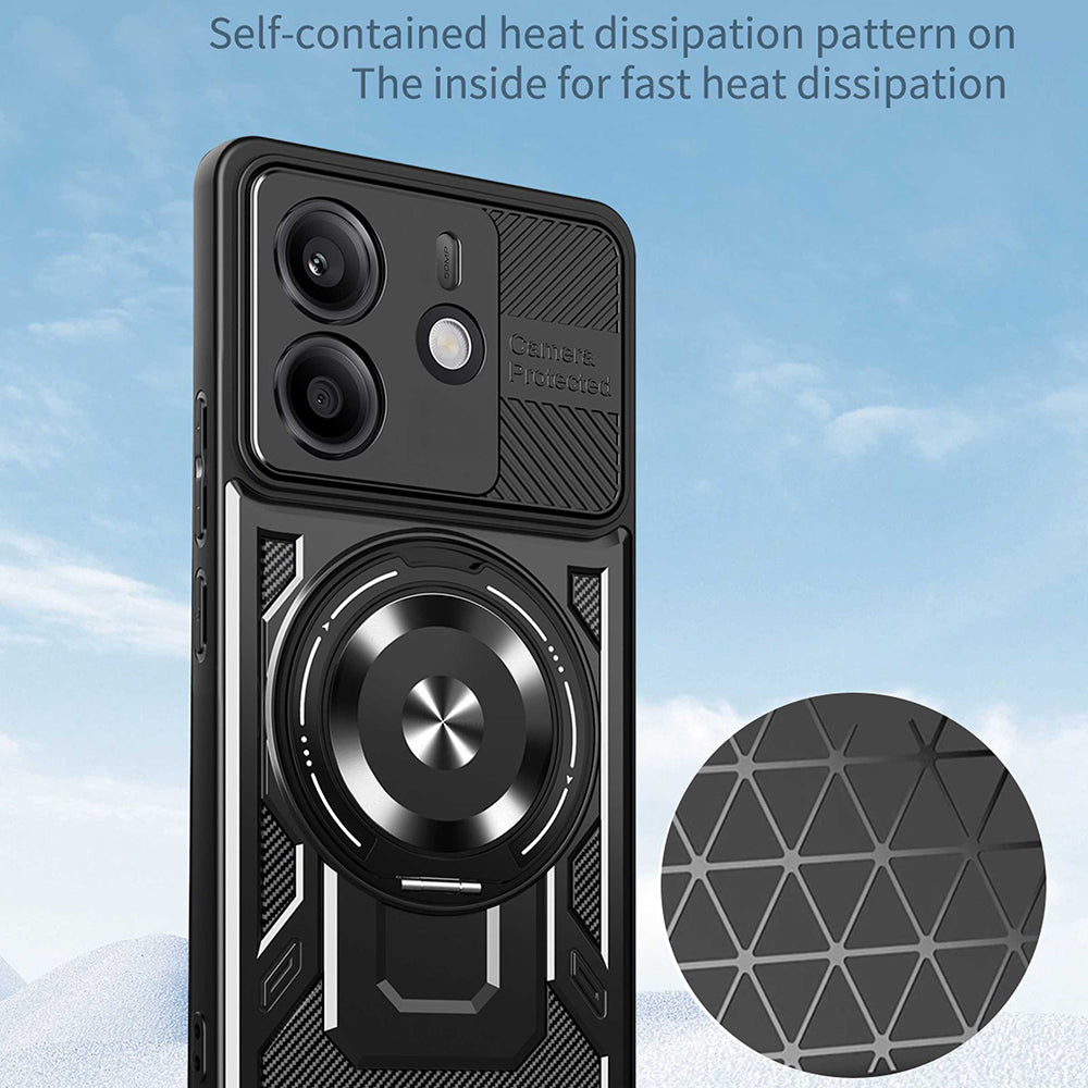 Funda para Xiaomi Redmi Note 14 5G, Techsuit, RuggedCam, Negra