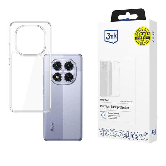 Funda para Xiaomi Redmi Note 14 Pro 4G / Note 14 Pro+ 5G / Note 14 Pro 5G, 3MK, Armor, Transparente