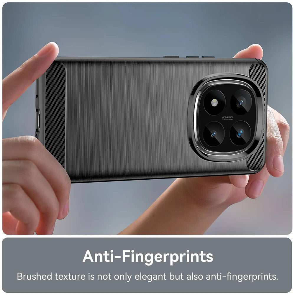 Case for Xiaomi Redmi Note 14 Pro 4G, Techsuit, Carbon, Black