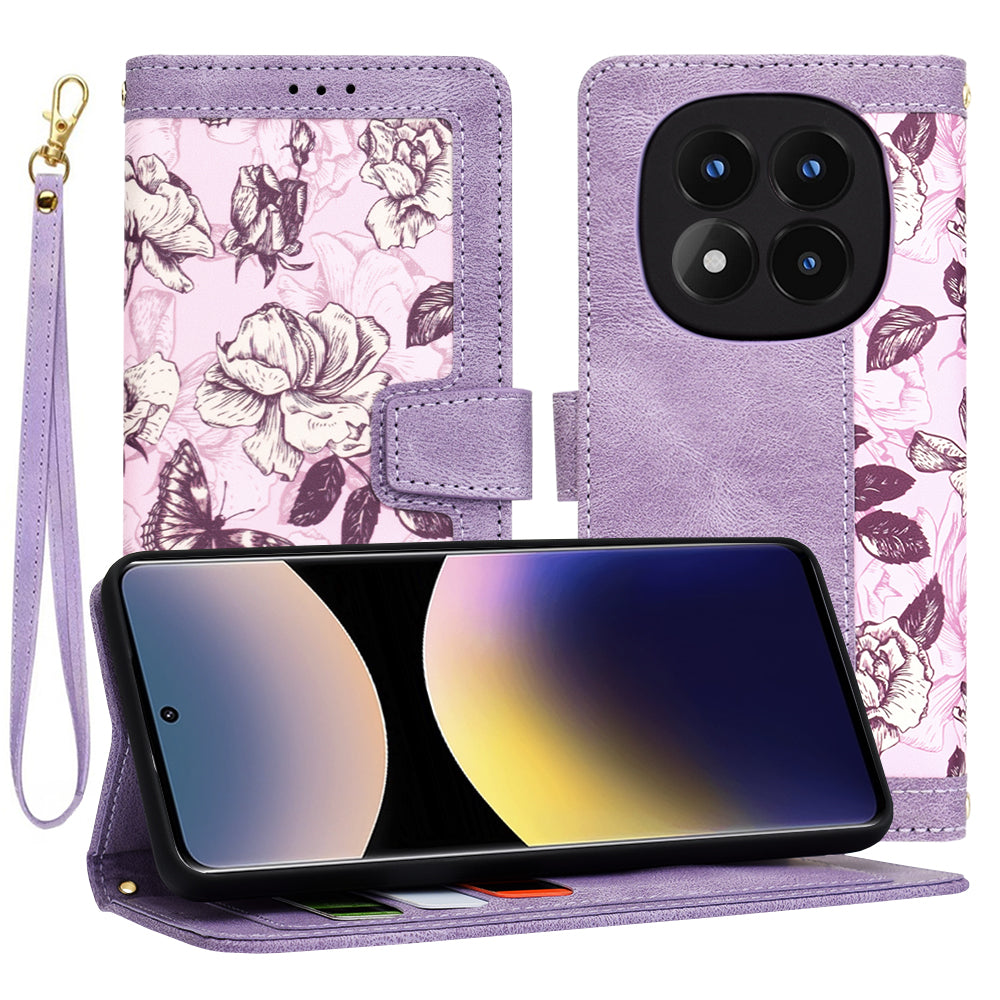 Funda para Xiaomi Redmi Note 14 Pro 4G, Techsuit, FlipCraft, Morado