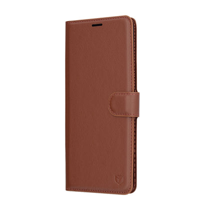 Funda para Xiaomi Redmi Note 14 Pro 4G, Techsuit, Leather Folio, Marrón