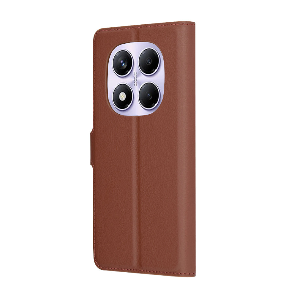 Funda para Xiaomi Redmi Note 14 Pro 4G, Techsuit, Leather Folio, Marrón