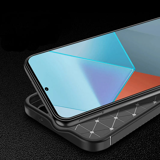 Funda para Xiaomi Redmi Note 14 Pro+ 5G / Note 14 Pro 5G / Poco X7, Techsuit, Fibra de Carbon, Negra