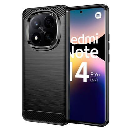 Funda para Xiaomi Redmi Note 14 Pro+ 5G, Techsuit, Carbono, Negra