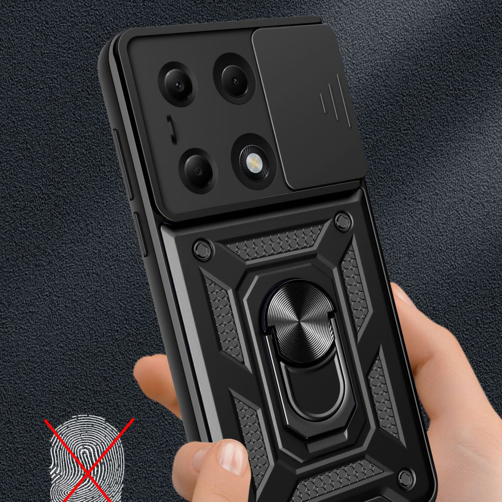 Funda para Xiaomi Redmi Note 14S / Note 13 Pro 4G / Poco M6 Pro 4G, Techsuit, CamShield, Negra