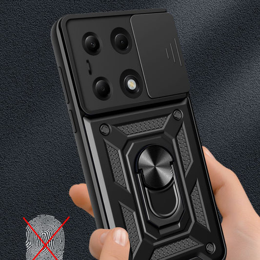 Funda para Xiaomi Redmi Note 14S / Note 13 Pro 4G / Poco M6 Pro 4G, Techsuit, CamShield, Negra