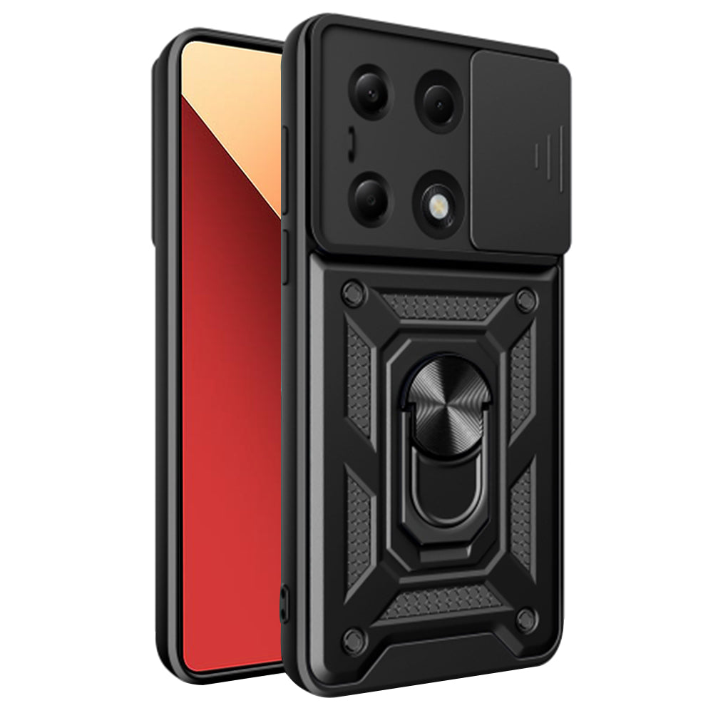 Funda para Xiaomi Redmi Note 14S / Note 13 Pro 4G / Poco M6 Pro 4G, Techsuit, CamShield, Negra