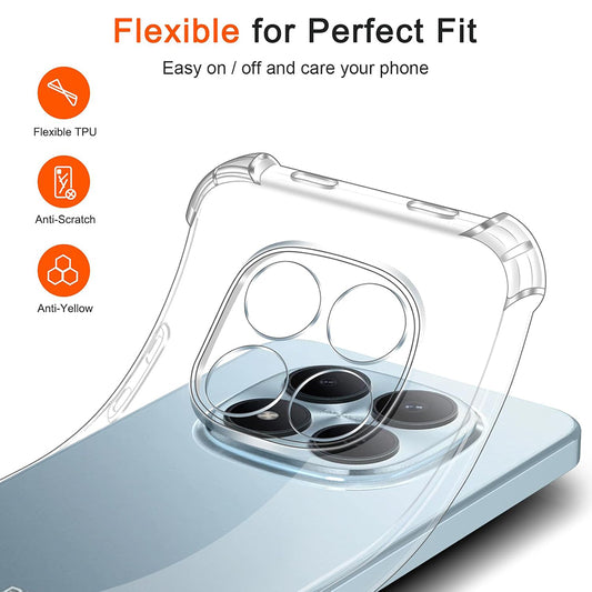 Funda para Xiaomi Redmi Note 15 Pro 4G, Techsuit, Shockproof Clear, Transparente