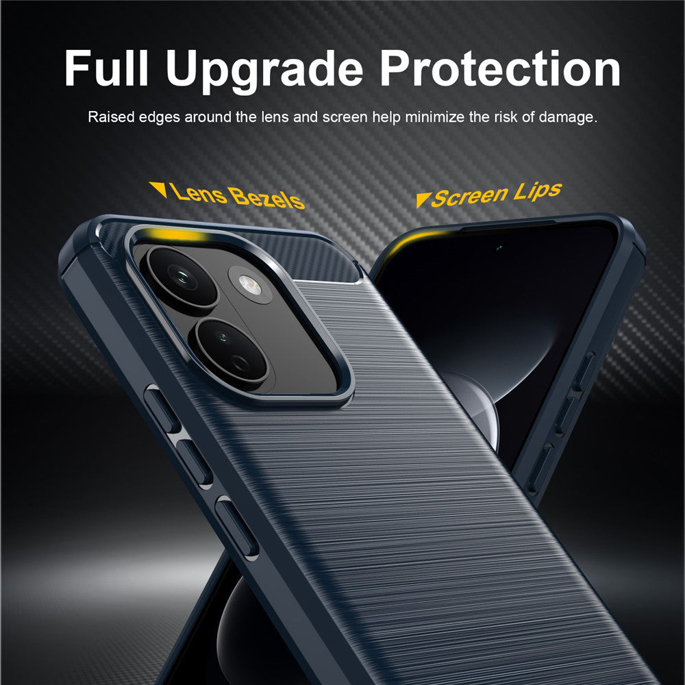 Funda para Xiaomi Redmi Note 17 Pro Max, Techsuit, Carbono, Azul