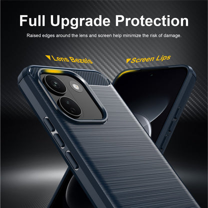 Funda para Xiaomi Redmi Note 17 Pro Max, Techsuit, Carbono, Azul
