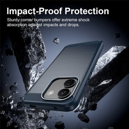 Funda para Xiaomi Redmi Note 17 Pro Max, Techsuit, Carbono, Azul