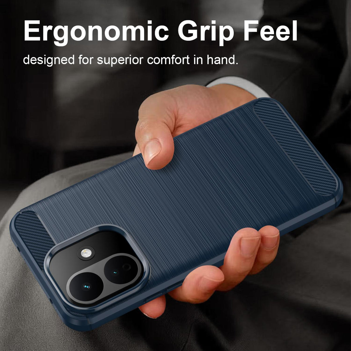 Funda para Xiaomi Redmi Note 17 Pro, Techsuit, Carbono, Azul