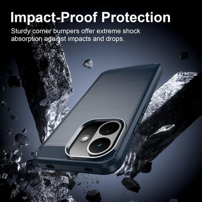 Funda para Xiaomi Redmi Note 17 Pro, Techsuit, Carbono, Azul